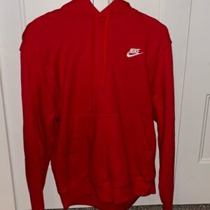 Red nike hoodie